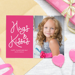 Cartes Pour Fêtes Annuelles "Hugs and Kisses" Valentine's Day