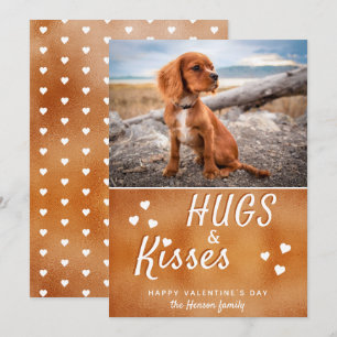 Cartes Pour Fêtes Annuelles Hugs & Kisses Coeur Saint Valentin`s