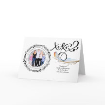 HUGS n KISSES PHOTO Xmas Card Robin moderne