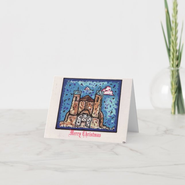 Cartes Pour Fêtes Annuelles Huileux bleu de Santuario de Chimayo (Devant)