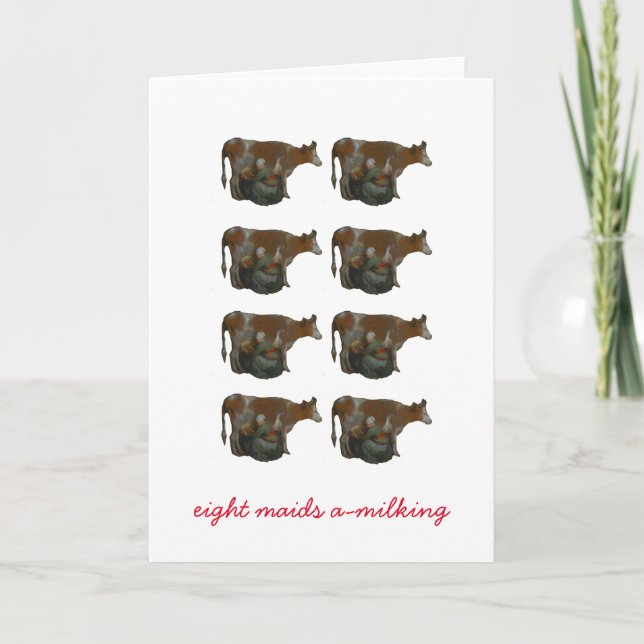 Cartes Pour Fêtes Annuelles Huit Maids A (Devant)