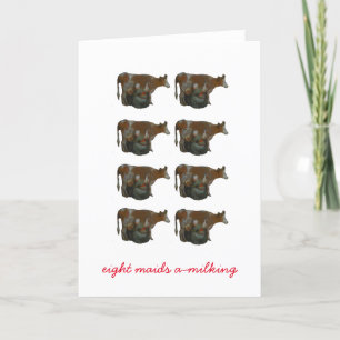 Cartes Pour Fêtes Annuelles Huit Maids A