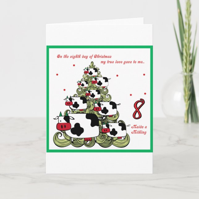 Cartes Pour Fêtes Annuelles Huitième jour de Noël (Devant)