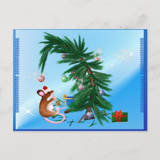 Cartes Pour Fêtes Annuelles Humble petite souris de Noël (Devant)