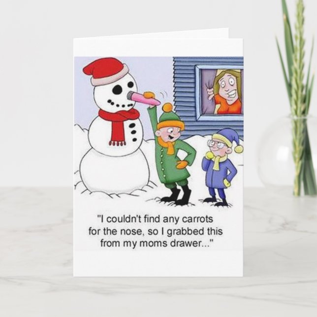 Cartes Pour Fêtes Annuelles Humming Snowman (Devant)