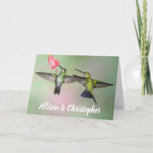 Cartes Pour Fêtes Annuelles Hummingbird Couple Valentine's Day Personnalisé