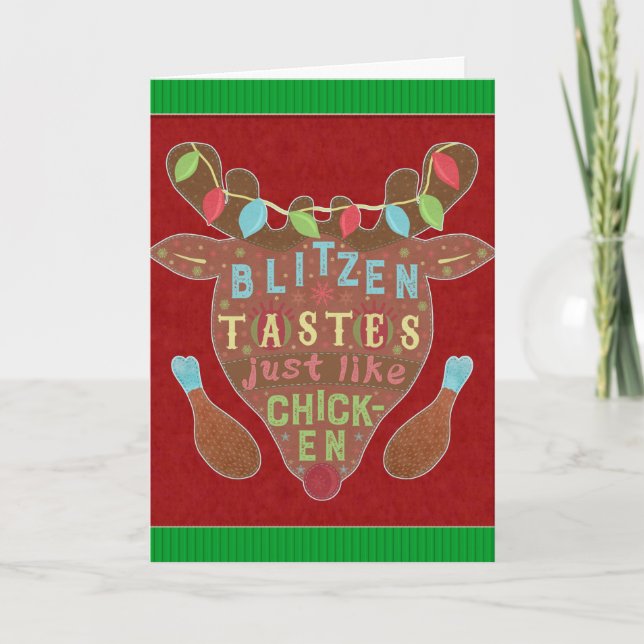 Cartes Pour Fêtes Annuelles Humour amusant de Noël à la poule mouillée (Devant)