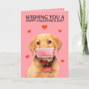 Cartes Pour Fêtes Annuelles Humour de masque facial du Labrador Heureuse Saint