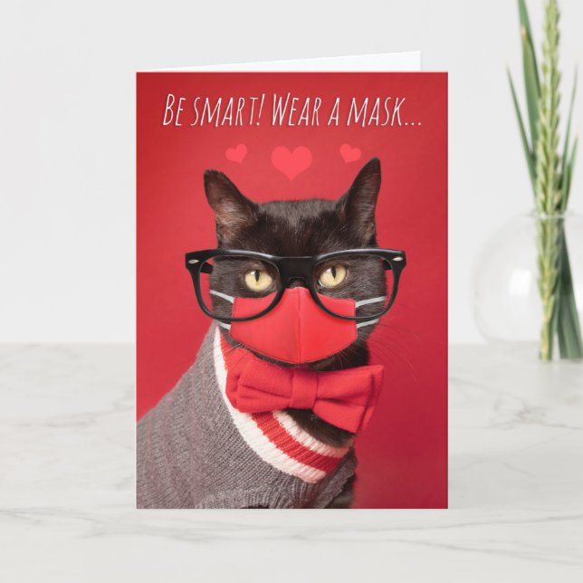 Cartes Pour Fêtes Annuelles Humour de masques de masques Nerd Heureuses Sainte (Devant)