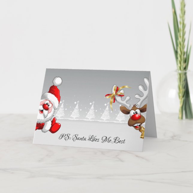 Cartes Pour Fêtes Annuelles Humour de Noël (Devant)