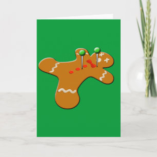 Cartes Pour Fêtes Annuelles Humour de Noël de Voodoo Gingerbread Man