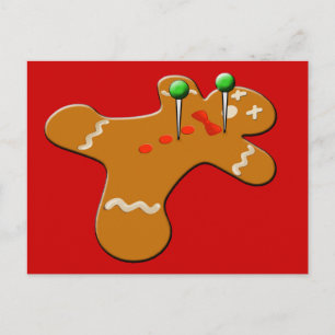 Cartes Pour Fêtes Annuelles Humour de Noël de Voodoo Gingerbread Man