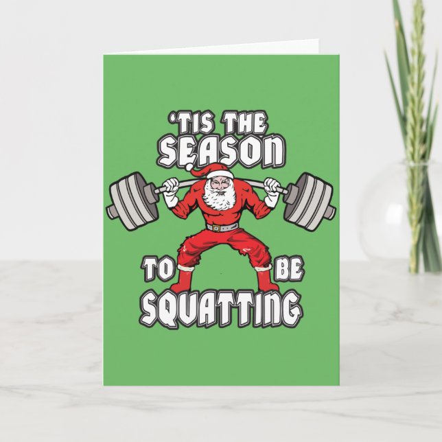 Cartes Pour Fêtes Annuelles Humour d'entraînement de Noël - Escadron du Père N (Devant)