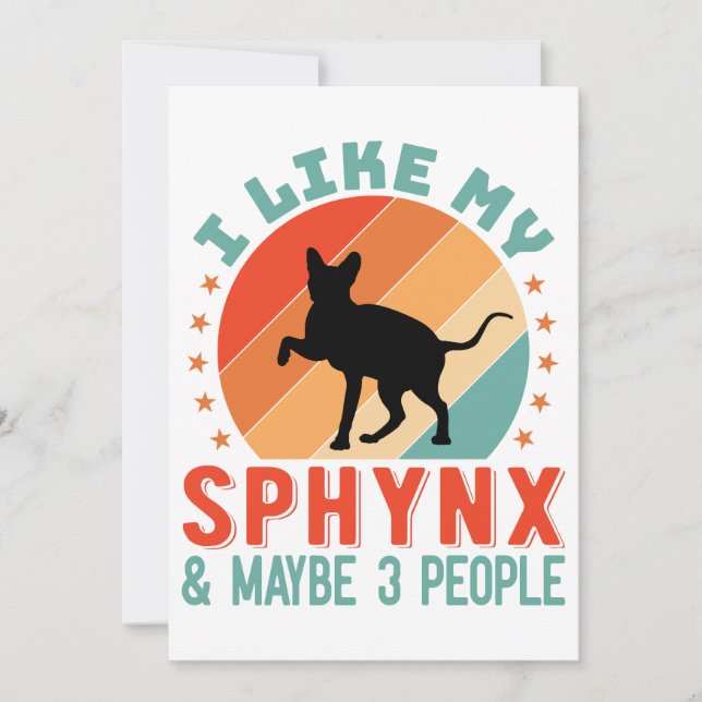 Cartes Pour Fêtes Annuelles Humour du propriétaire canadien de chats en sphynx (Devant)