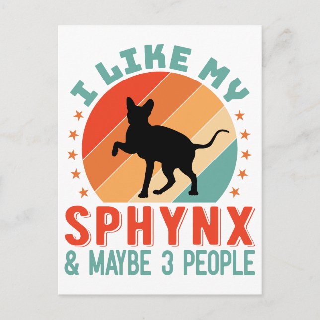 Cartes Pour Fêtes Annuelles Humour du propriétaire canadien de chats en sphynx (Devant)