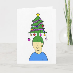 Cartes Pour Fêtes Annuelles Humour en coiffure de Noël