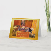 Humour Famille Chats Mettre le gâteau "en feu"