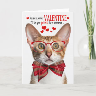 Cartes Pour Fêtes Annuelles Humour Feline de Saint-Valentin de Chat Oriental b