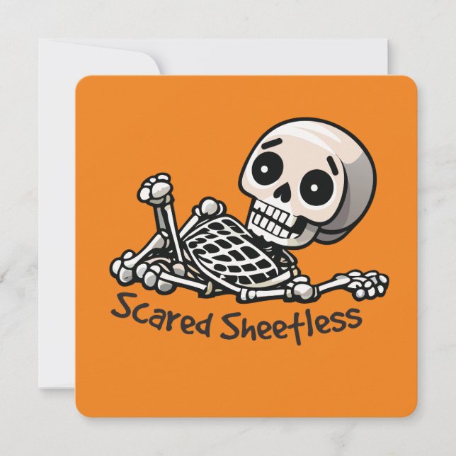 Cartes Pour Fêtes Annuelles Humour Halloween Terriblement effrayé (Devant)