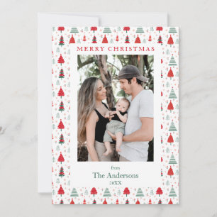 Cartes Pour Fêtes Annuelles Hygge Xmas Tree Motif Une photo Noël