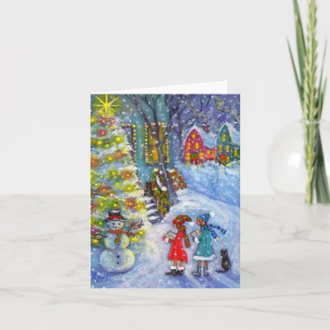 Cartes Pour Fêtes Annuelles Hymnes de louange pour le bonhomme de neige (Devant)