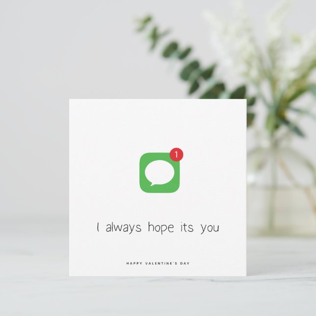 Cartes Pour Fêtes Annuelles I Always It You mignonne Valtine's Day Card (Debout devant)