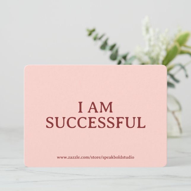 Cartes Pour Fêtes Annuelles I am successful Card, Custom Gift for Her & Friend (Debout devant)