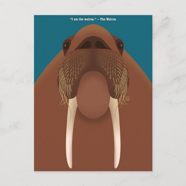 Cartes Pour Fêtes Annuelles I am the Walrus Postcards (Devant)
