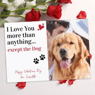 Cartes Pour Fêtes Annuelles I Lony You Valentines Day Custom Chien Photo