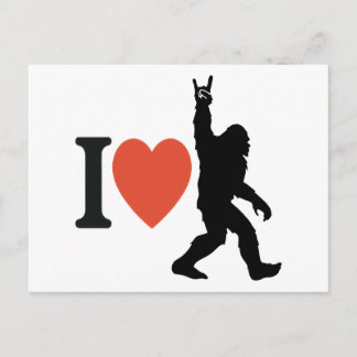 Cartes Pour Fêtes Annuelles I Love Bigfoot Rock On