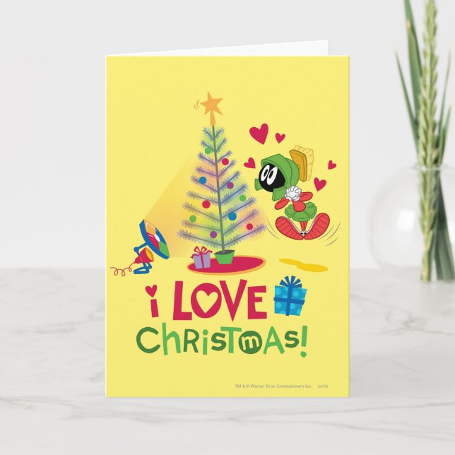 Cartes Pour Fêtes Annuelles I Love Christmas - MARVIN THE MARTIAN™ (Devant)