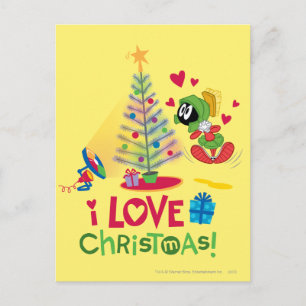 Cartes Pour Fêtes Annuelles I Love Christmas - MARVIN THE MARTIAN™