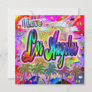 Cartes Pour Fêtes Annuelles I LOVE Los Angeles Vista Express Holiday Card
