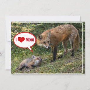 Cartes Pour Fêtes Annuelles I Love Maman Coeur et Texte