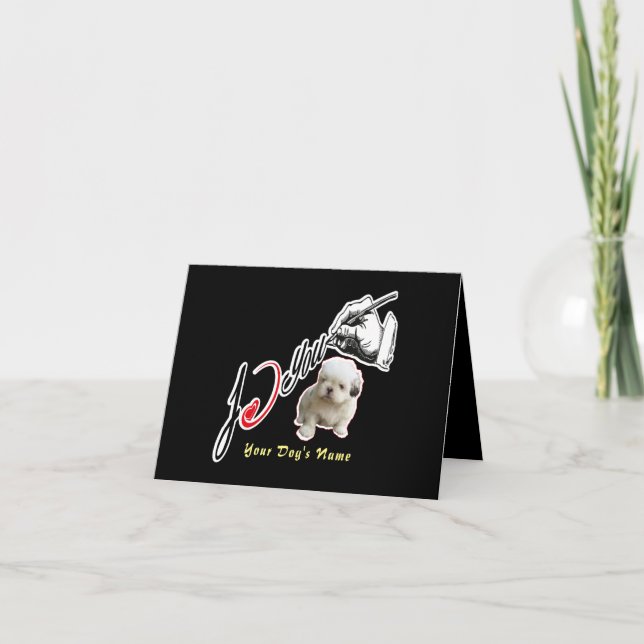 Cartes Pour Fêtes Annuelles I Love Shichon (Devant)