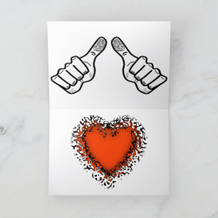 Cartes Pour Fêtes Annuelles I Love Vous avez dit avec les gestes de la main et