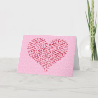 Cartes Pour Fêtes Annuelles I Love You Heart (rouge) Saint-Valentin