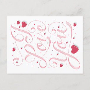 Cartes Pour Fêtes Annuelles I LOVE YOU / Valentine's Day Postcard