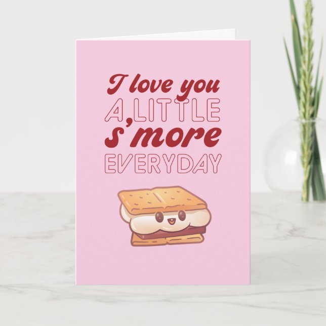 Cartes Pour Fêtes Annuelles I Love You'more mignon Pun Funny Valentine's Day (Devant)