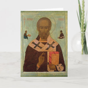 Cartes Pour Fêtes Annuelles Icône de Saint Nicolas