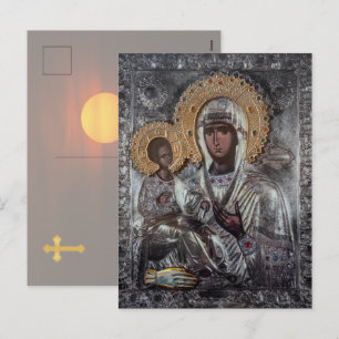 Cartes Pour Fêtes Annuelles Icône religieuse de la Vierge Marie à trois mains