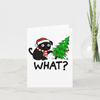 Cartes Pour Fêtes Annuelles Idée cadeau Noël Pug noir