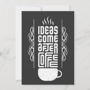 Cartes Pour Fêtes Annuelles Idées Après Café, Typographie branchée, No 2/2