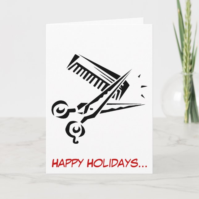 Cartes Pour Fêtes Annuelles Idées de cadeau de coiffeur (Devant)