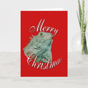 Cartes Pour Fêtes Annuelles Iguane de Noël