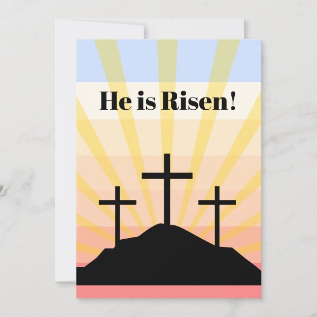 Cartes Pour Fêtes Annuelles Il est ressuscité  (Devant)