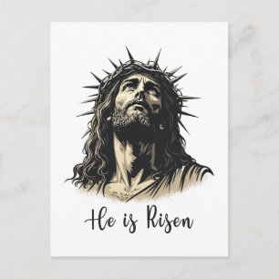 Cartes Pour Fêtes Annuelles Il est ressuscité Jésus chrétien Joyeux Pâques
