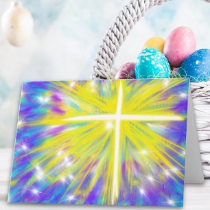 Cartes Pour Fêtes Annuelles Il est Ressuscité Pâques Art Moderne Design Chréti