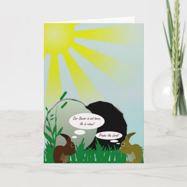 Cartes Pour Fêtes Annuelles Il Est Ressuscité ! Pâques chrétienne (Devant)