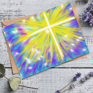 Cartes Pour Fêtes Annuelles Il est ressuscité Pâques Christian Art Moderne Des